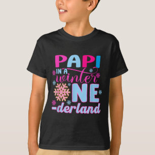 Pa In A Winter Onederland Bday Girl Sweet Snowflak T-Shirt