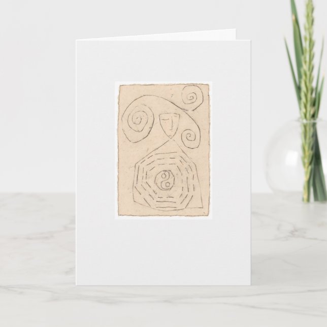 Pa Kua symbole avec spirales de vie. Carte (Devant)