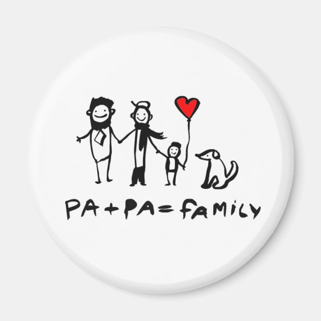 Pa + Pa = Family Magnet (Front)