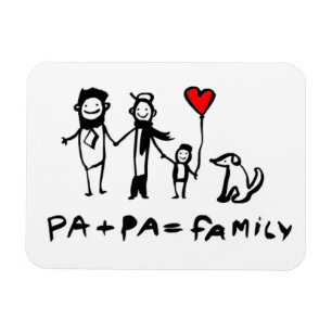 Pa + Pa = Family Magnet