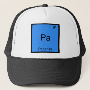 Pa - Paganini Funny Chemistry Element Symbol Tee Trucker Hat