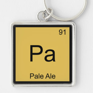 Pa - Pale Ale Chemistry Element Symbol Beer Tee Keychain