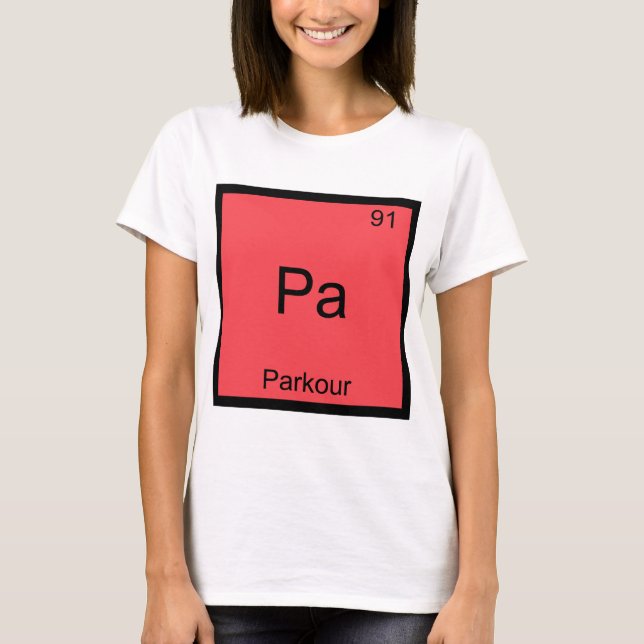 Pa - Parkour Funny Chemistry Element Symbol Tee (Front)