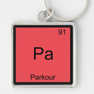 Pa - Parkour Funny Chemistry Element Symbol Tee Keychain