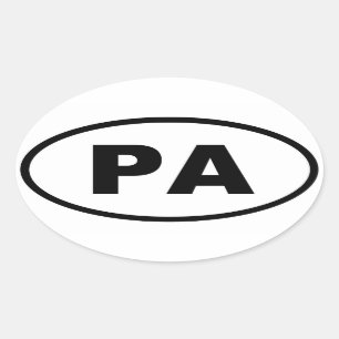 PA Pennsylvania Oval Sticker