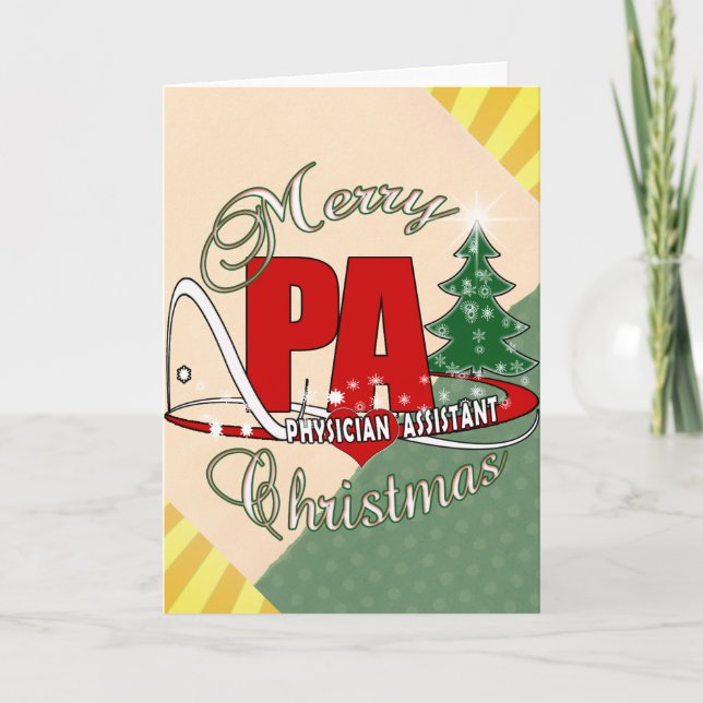 PA PHYSICIAN  ASSISTANT MERRY CHRISTMAS HOLIDAY CARD (Front)