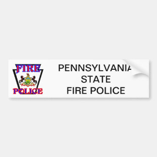 PA STATE FIRE POLICE BUMPER STICKER
