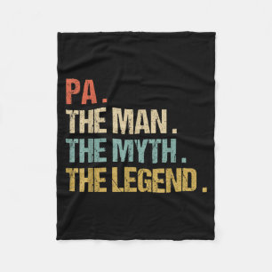 Pa The Man Myth Legend Shirt Funny Father Dad Chri Fleece Blanket