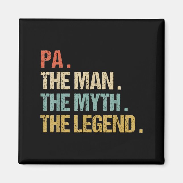 Pa The Man Myth Legend Shirt Funny Father Dad Chri Magnet (Front)