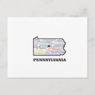 PA WORD STATE POSTCARD