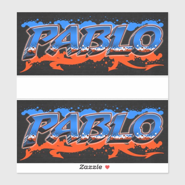 Pablo First Name Graffiti Sticker (Sheet)