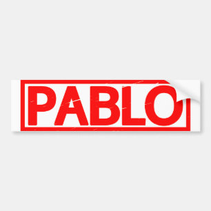Pablo Stamp Bumper Sticker