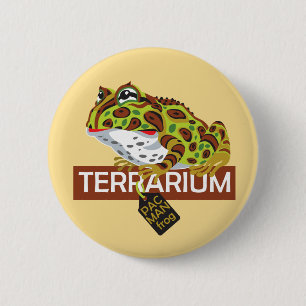 pac-man horned frog 2 inch round button