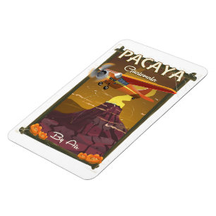 Pacaya Volcano Guatemala travel poster Magnet