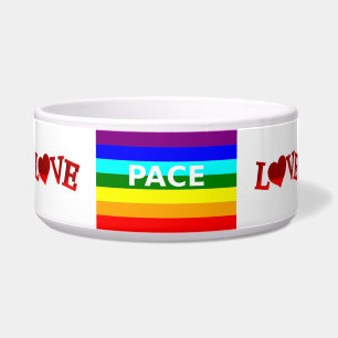 Pace(Peace) and Love Pet Bowl
