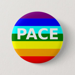 Pace(Peace) Flag Italian 2 Inch Round Button