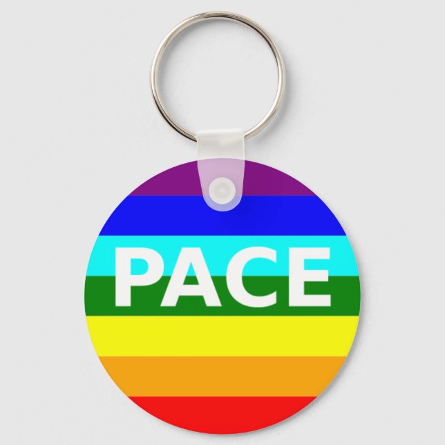 Pace(Peace) Flag Italian Keychain (Front)