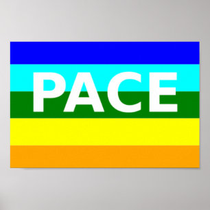 Pace(Peace) Flag Italian Poster