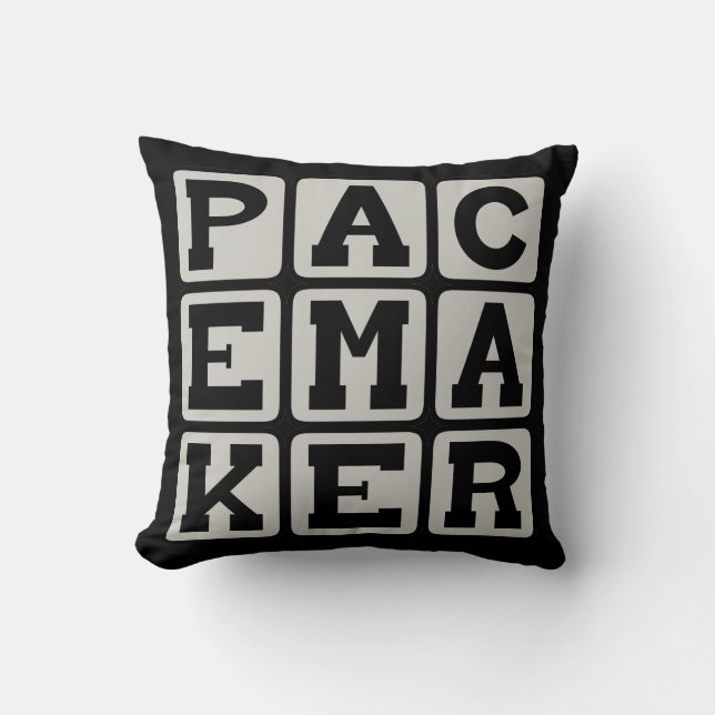 Pacemaker, Heart Aid Throw Pillow (Front)
