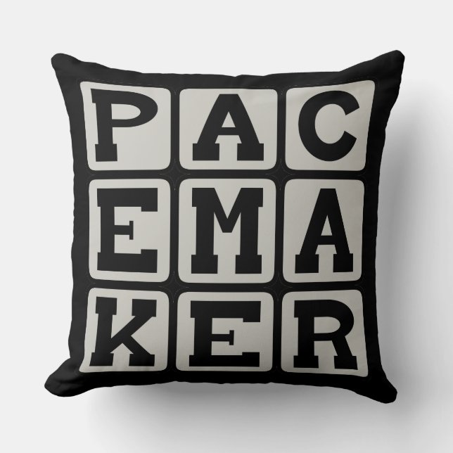 Pacemaker, Heart Aid Throw Pillow (Front)