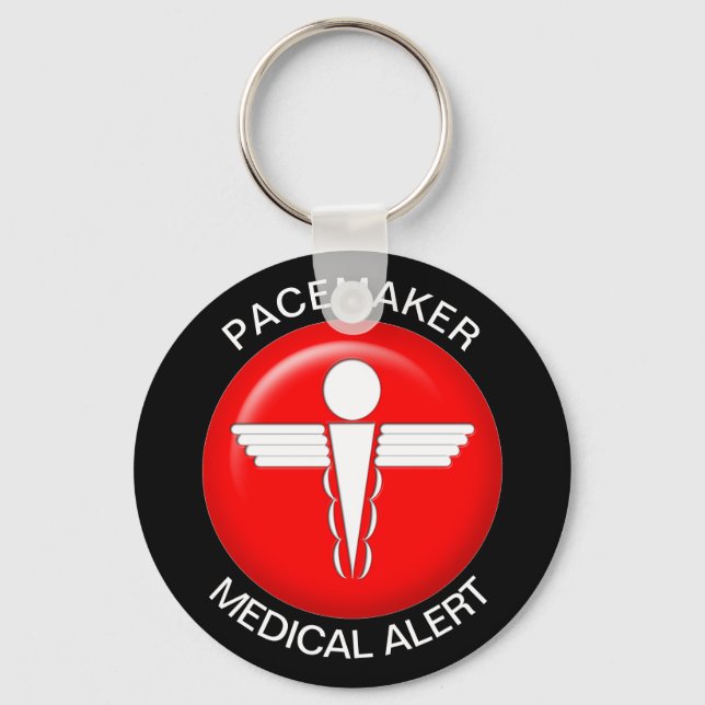 Pacemaker medical alert keychain (Front)