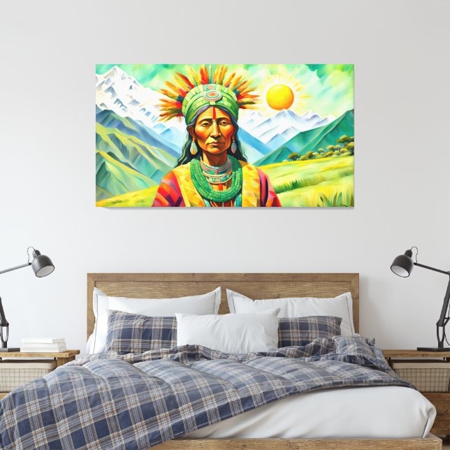 Pachamama 3 canvas print (Insitu(Bedroom))