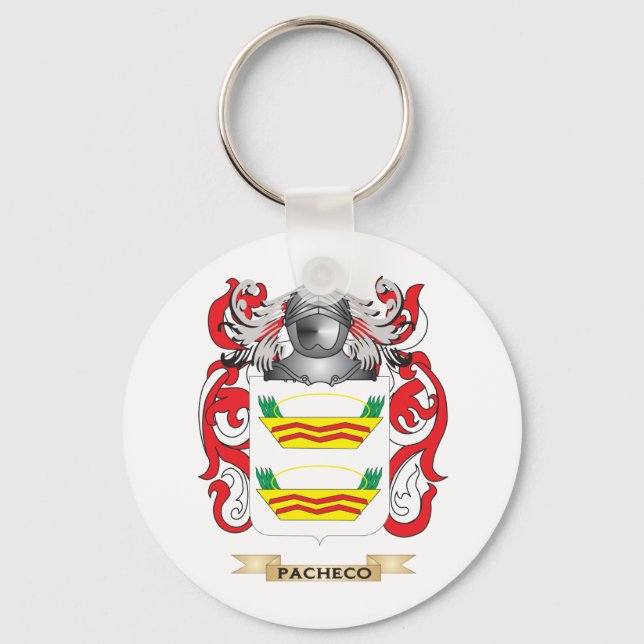 Pacheco Coat of Arms (Family Crest) Keychain (Front)