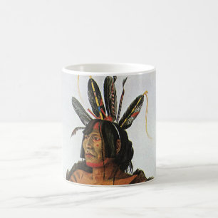 Pachtuwa-Chta, Arikara Warrior Portrait by Bodmer Coffee Mug