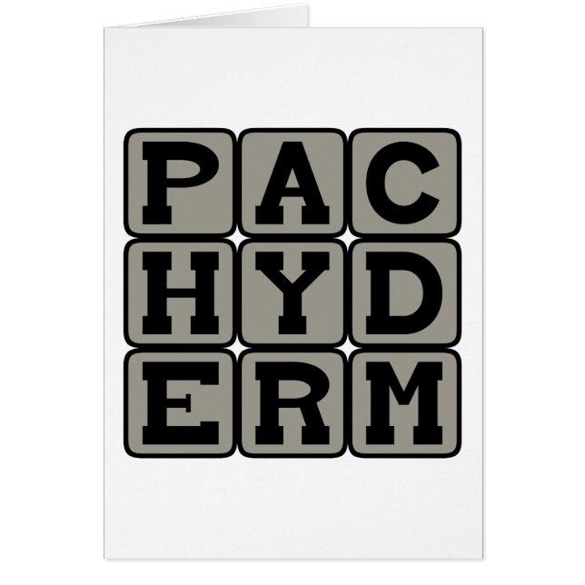 Pachyderm, Elephant (Front)