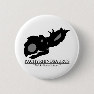 Pachyrhinosaurus Skull 2 Inch Round Button