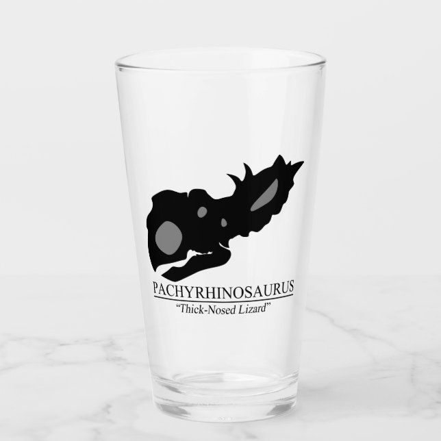 Pachyrhinosaurus Skull Glass (Front)