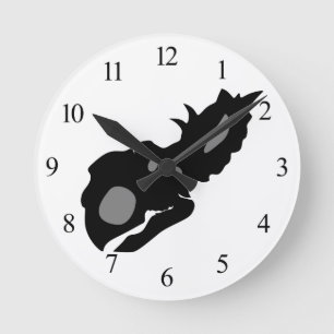 Pachyrhinosaurus Skull Round Clock