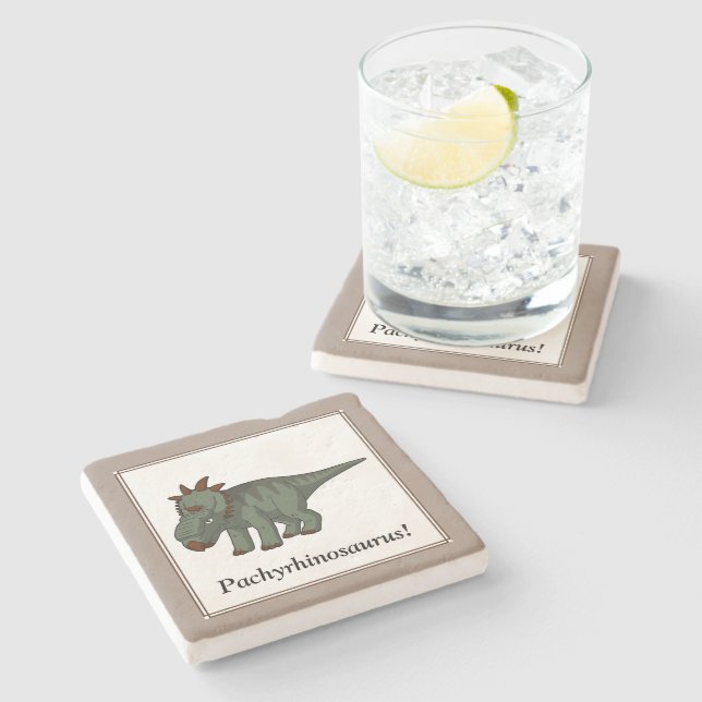 Pachyrhinosaurus Stone Coaster (Side)