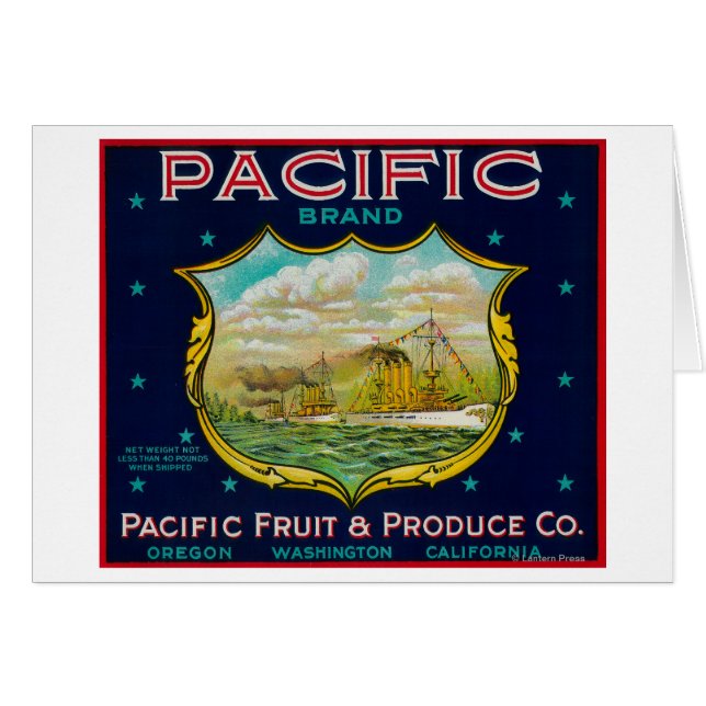 Pacific Apple Crate Label (Front Horizontal)