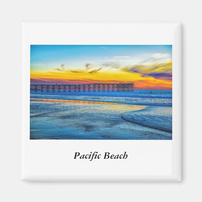 Pacific Beach Pier Magnet (Devant)
