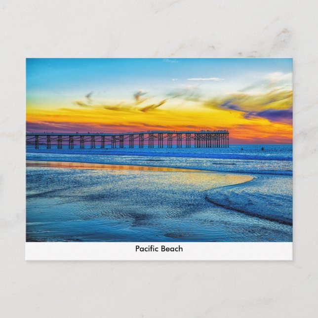 Pacific Beach Pier Post Card (Front)