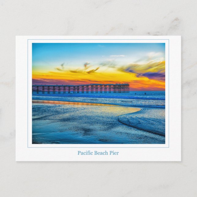 Pacific Beach Pier Post Card (Front)