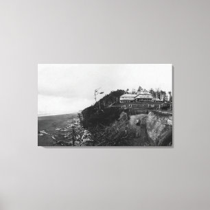 Pacific Beach, WA - Pacific Beach Hotel and Old Canvas Print