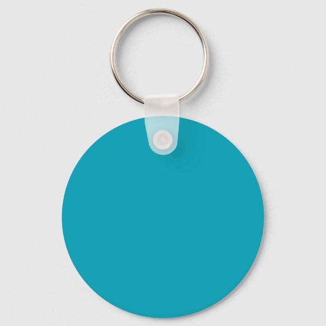 Pacific Blue 00A1B9 Colour - Option to Add Name Keychain (Front)