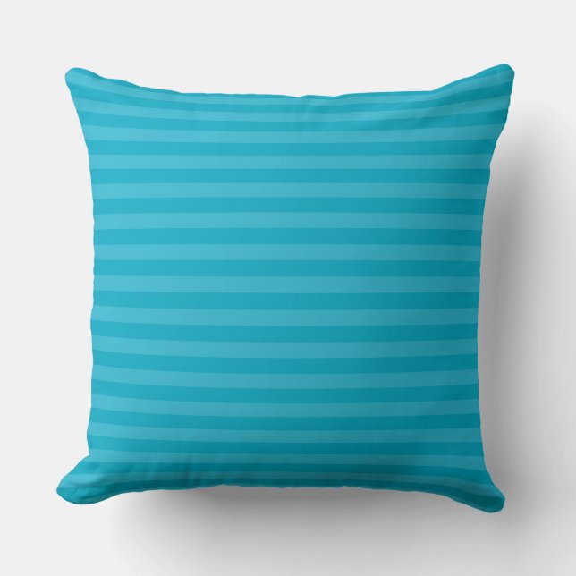 pacific blue and butterfly blue stripes throw pillow (Front)