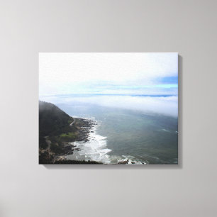 Pacific Coast Highway Along the Ocean Colour 16x20 Canvas Print