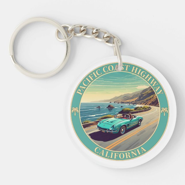 Pacific Coast Highway California Keychain (Front)