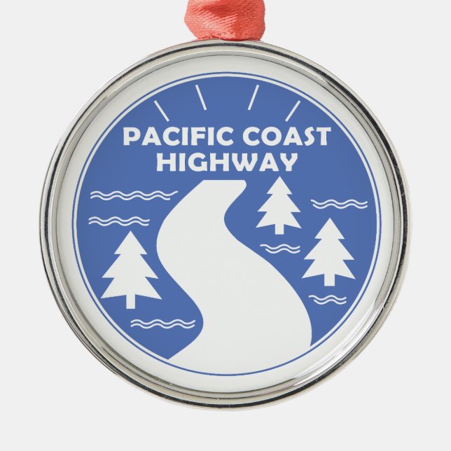 Pacific Coast Highway Metal Ornament (Front)