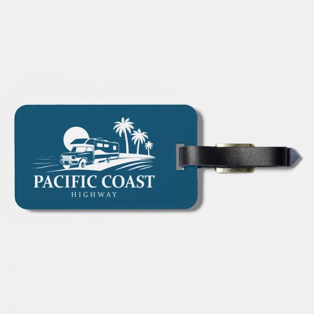 Pacific Coast Highway Recreational Vehicle Luggage Tag (Back Horizontal)