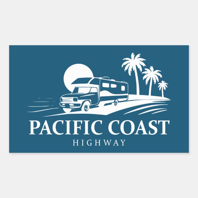 Pacific Coast Highway Recreational Vehicle Sticker (Front)