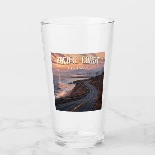 Pacific Coast Highway Sunset Glass