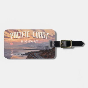 Pacific Coast Highway Sunset Luggage Tag