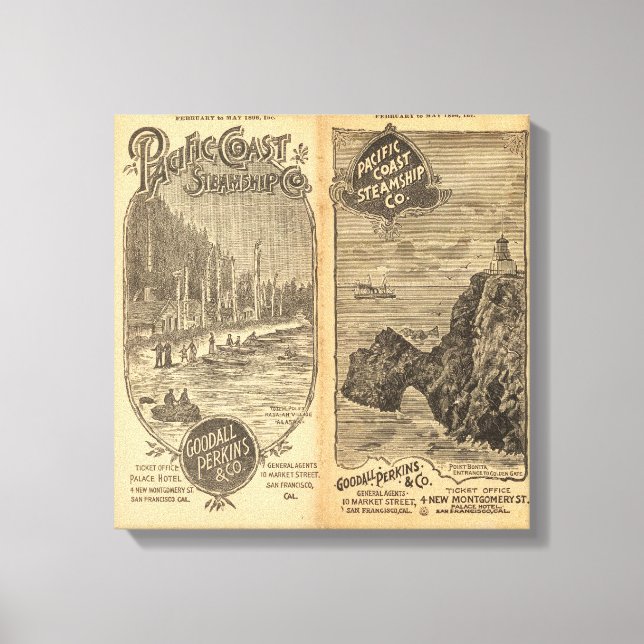 Pacific Coast Steamship Company 2 Canvas Print (Front)