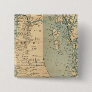 Pacific Coast Steamship Company 2 Inch Square Button