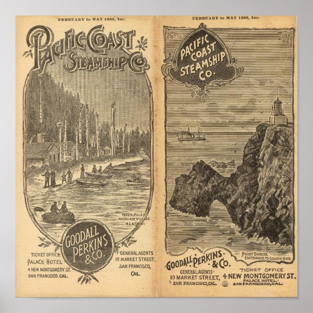 Pacific Coast Steamship Company 2 Poster (Front)